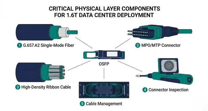 Five critical physical layer components for 1.6T optical module deployment in data centers Five critical physical layer components for 1.6T optical module deployment in data centers
