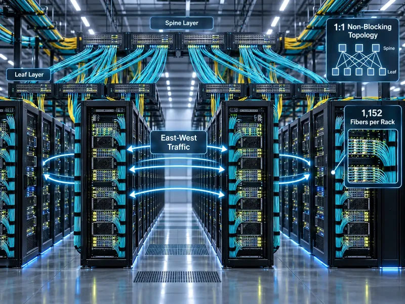 East-west traffic in an AI GPU cluster East-west traffic in an AI GPU cluster